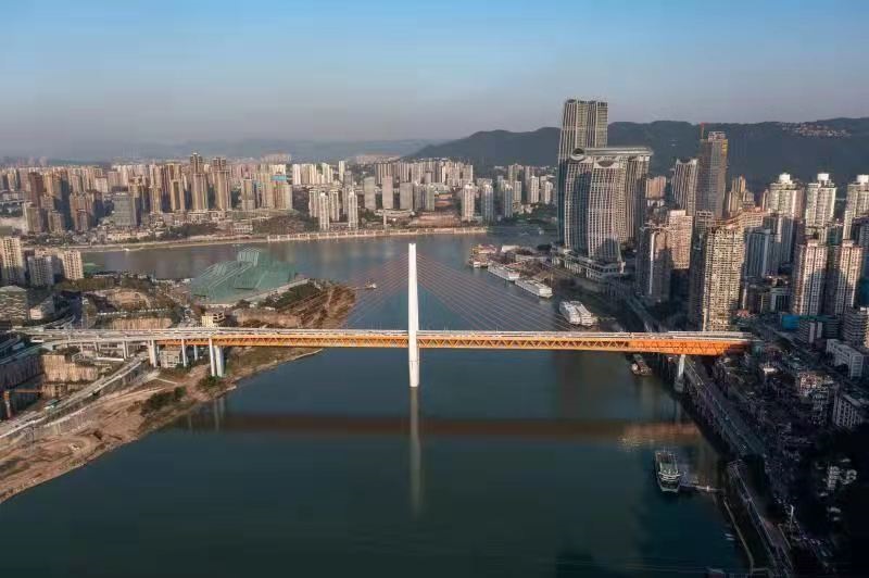 林同棪国际设计的千厮门大桥亮相2021重庆形象宣传片(央广网发 张坤琨