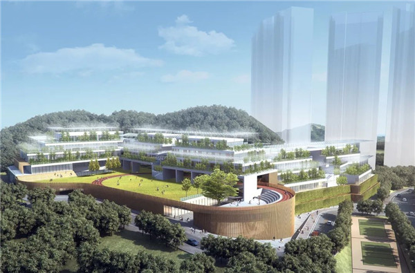 学校位于深圳市罗湖区清水河街道银湖三九片区内,华润银湖蓝山西北侧