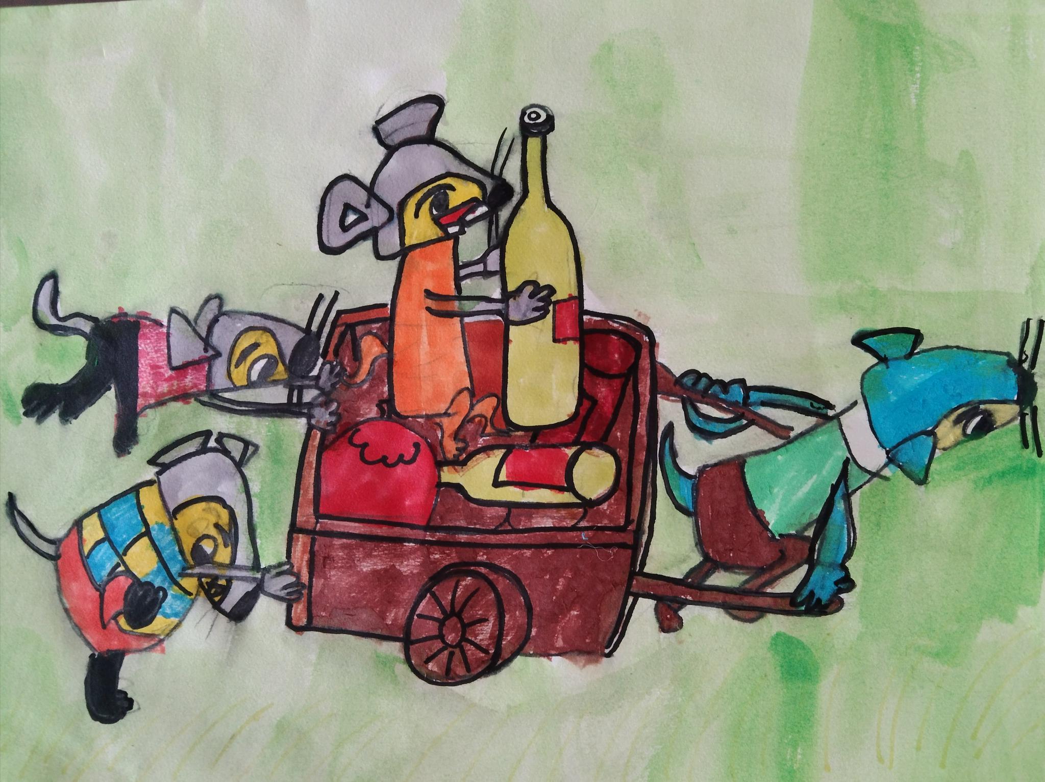 今日好绘画(109)丨《老鼠偷油》|老鼠偷油|绘画_新浪新闻