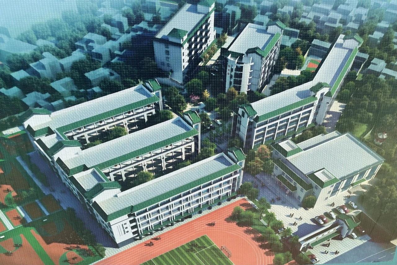 龙山初级中学扩建工程示意图