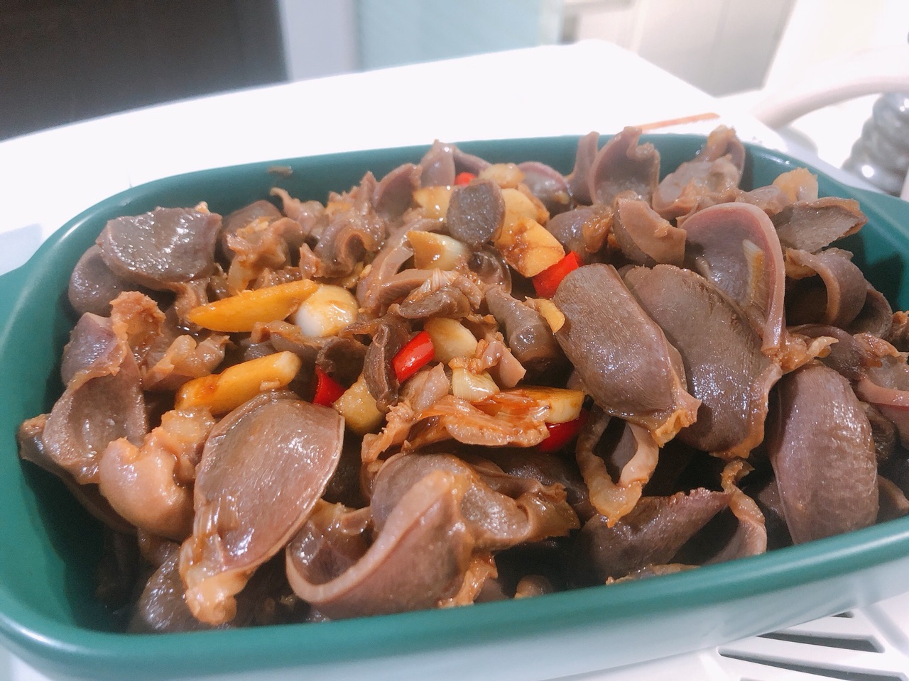 鸡胗和泡椒搭配一起,清新爽口,q弹紧实,酸辣入味,超喜欢|鸭胗|泡椒