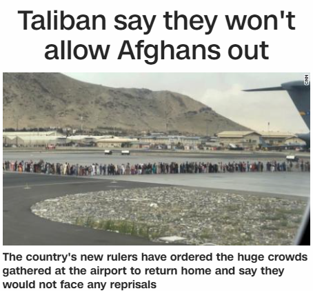 拜登坚持在8月31日从阿富汗撤军，塔利班：不再允许阿富汗人撤离休闲区蓝鸢梦想 - Www.slyday.coM