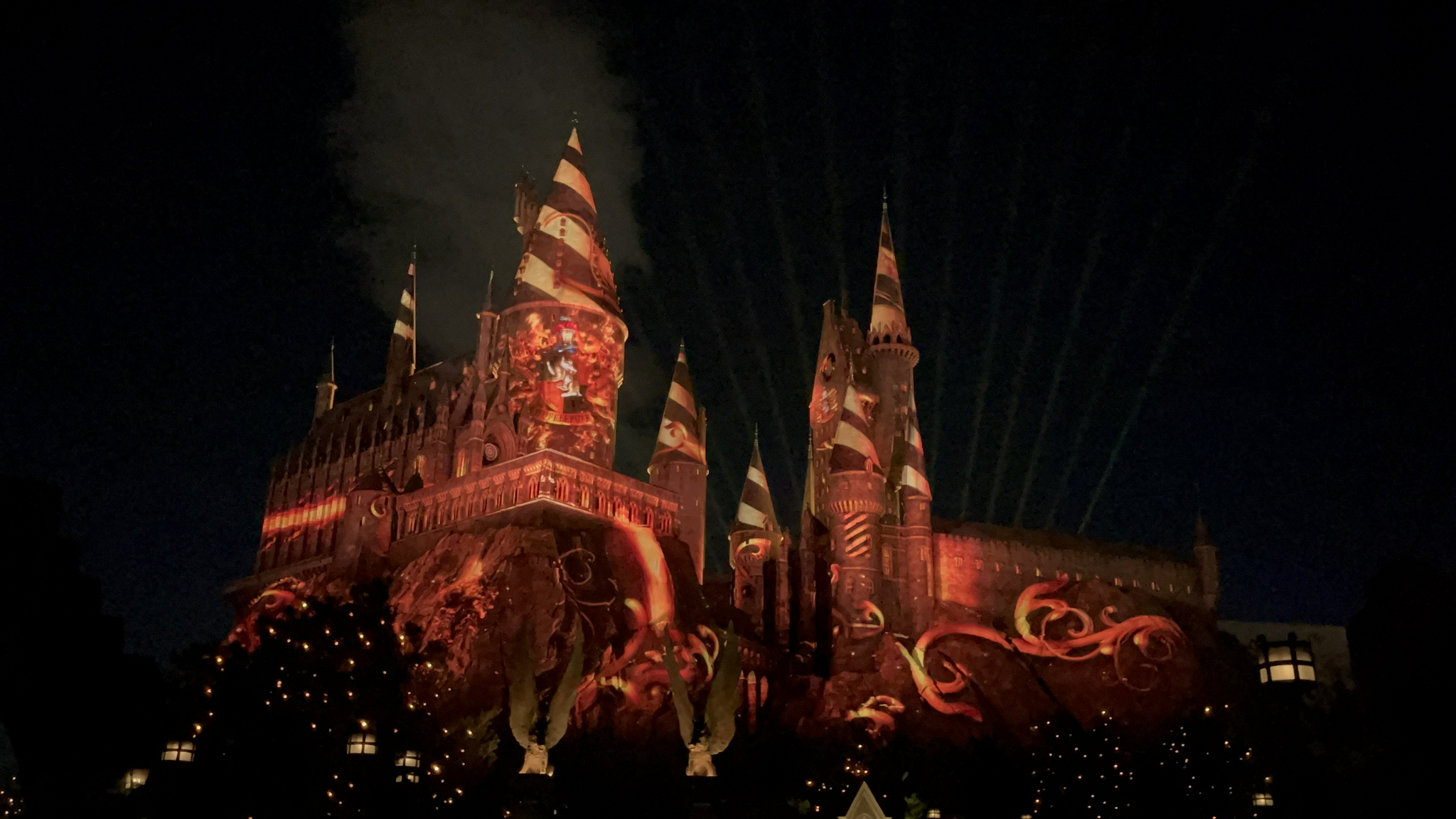 哈利·波特的魔法世界主题景区城堡灯光秀