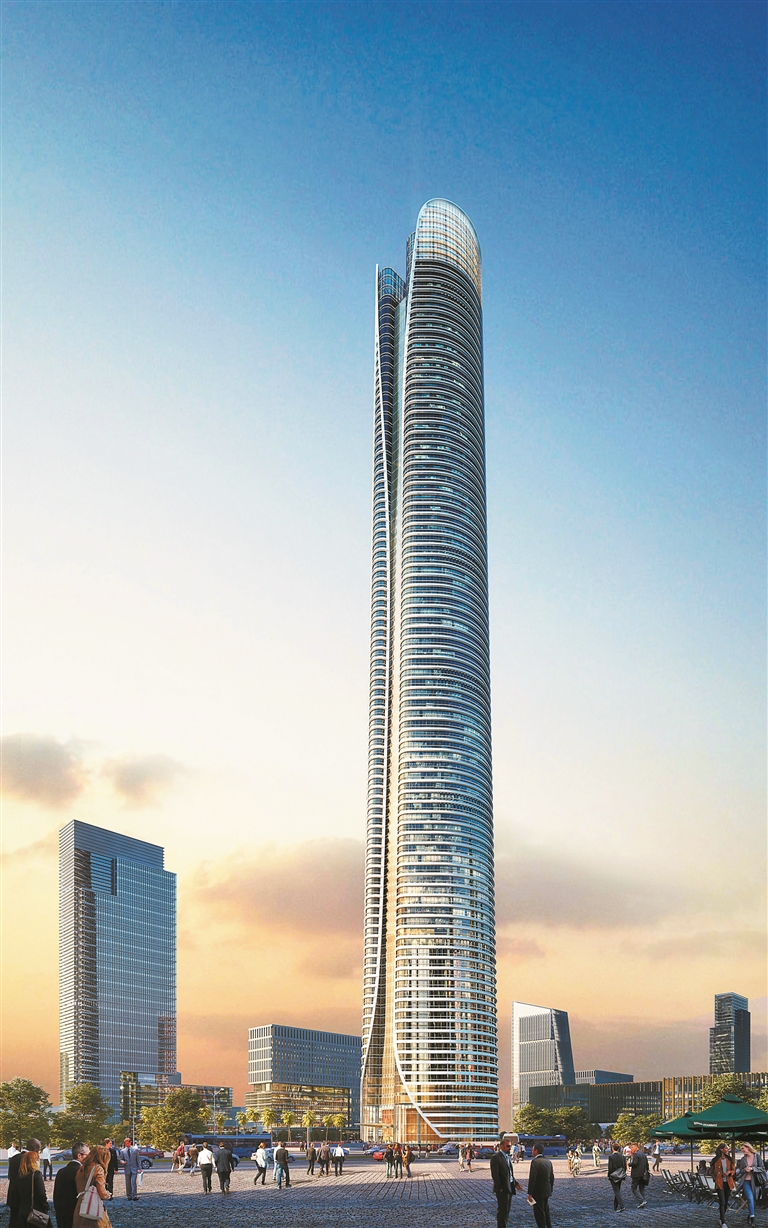 埃及新行政首都cbd项目标志塔效果图.