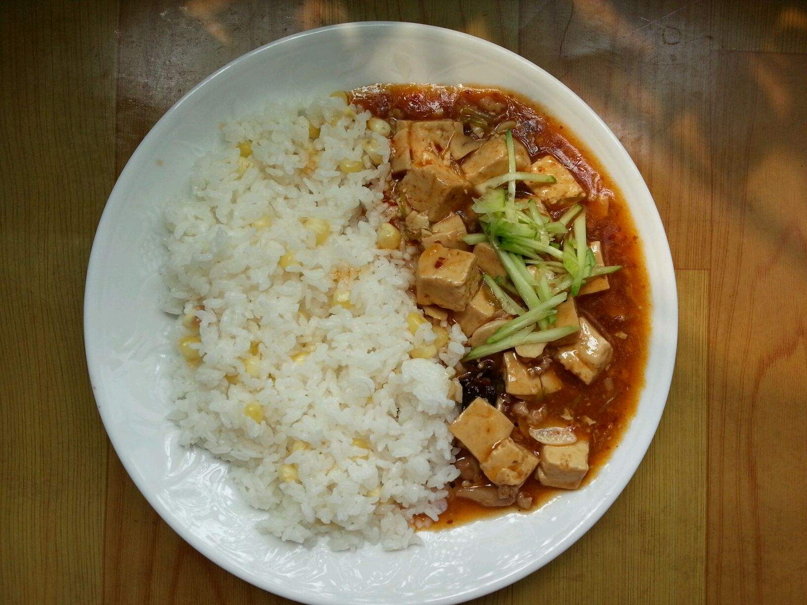 美味解馋的肉末豆腐盖饭