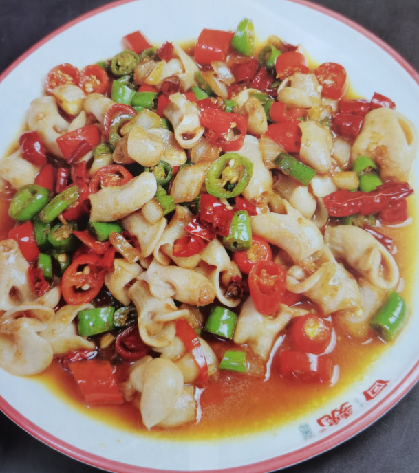 辣炒鱼肚四种辣椒炒香鲜辣爽口软韧弹牙非常下饭
