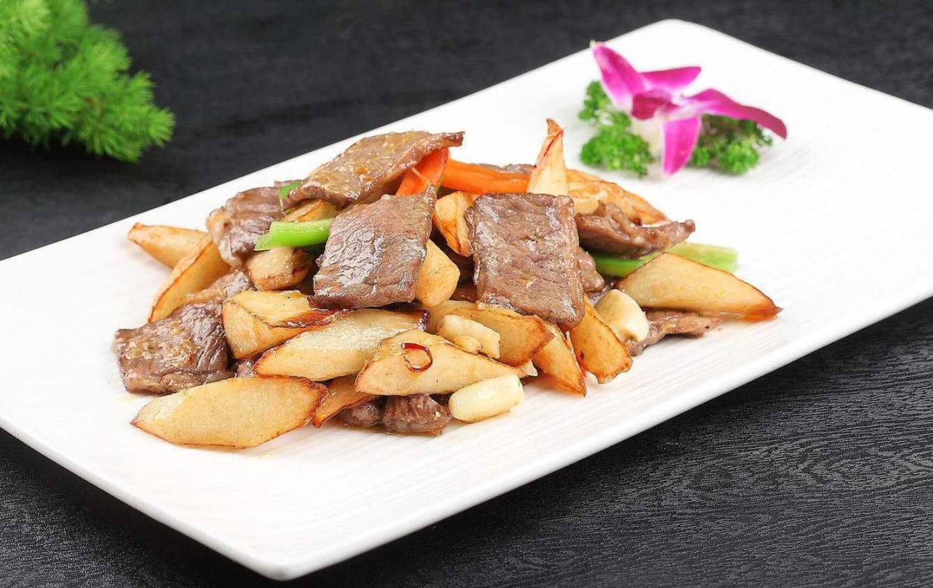 山药炒肉片