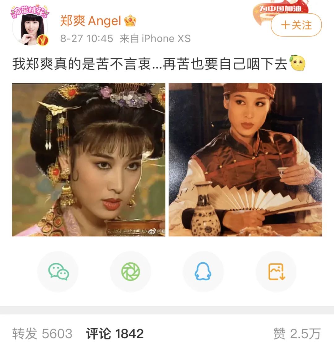 郑爽的影视作品全平台下架，60后“老戏骨”郑爽躺枪