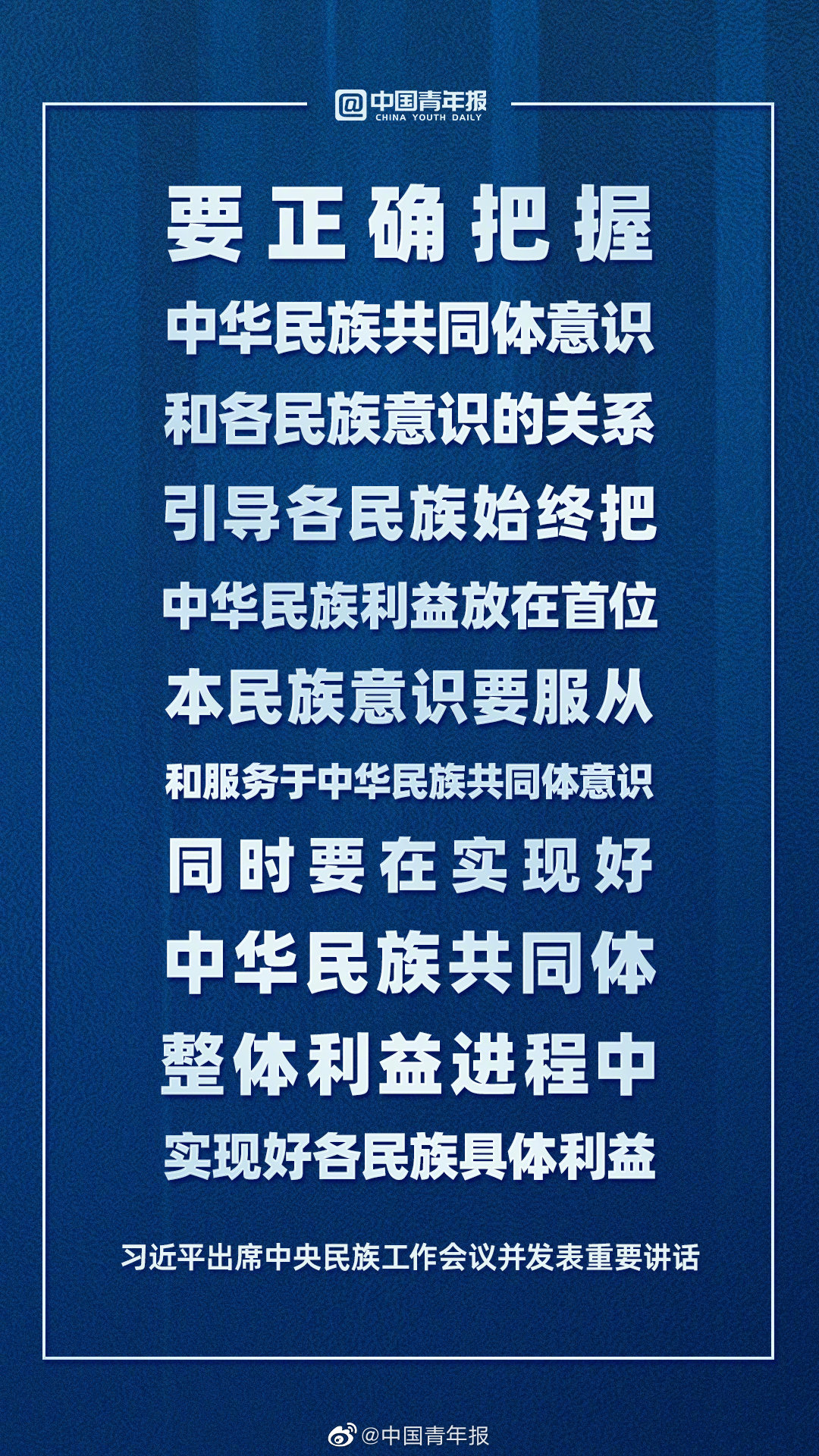 金句来了!铸牢中华民族共同体意识是新时代党的民族工作的"纲"