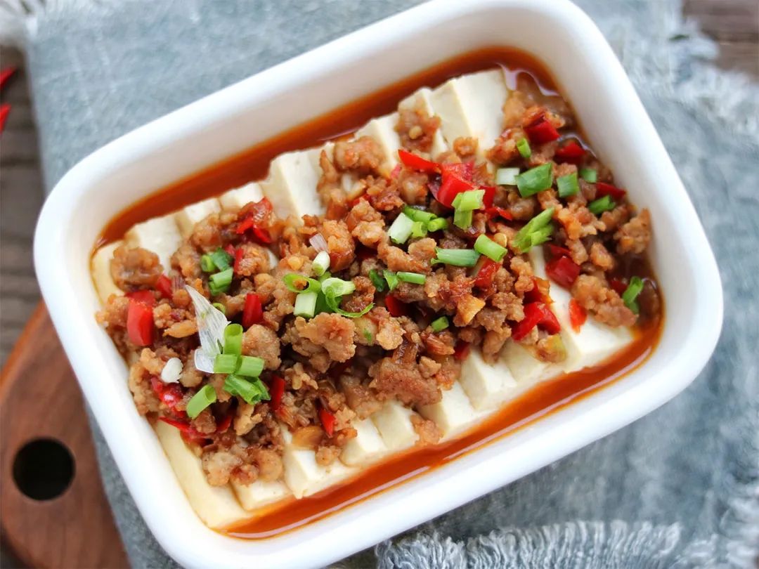 好吃的鸡丝蒸豆腐