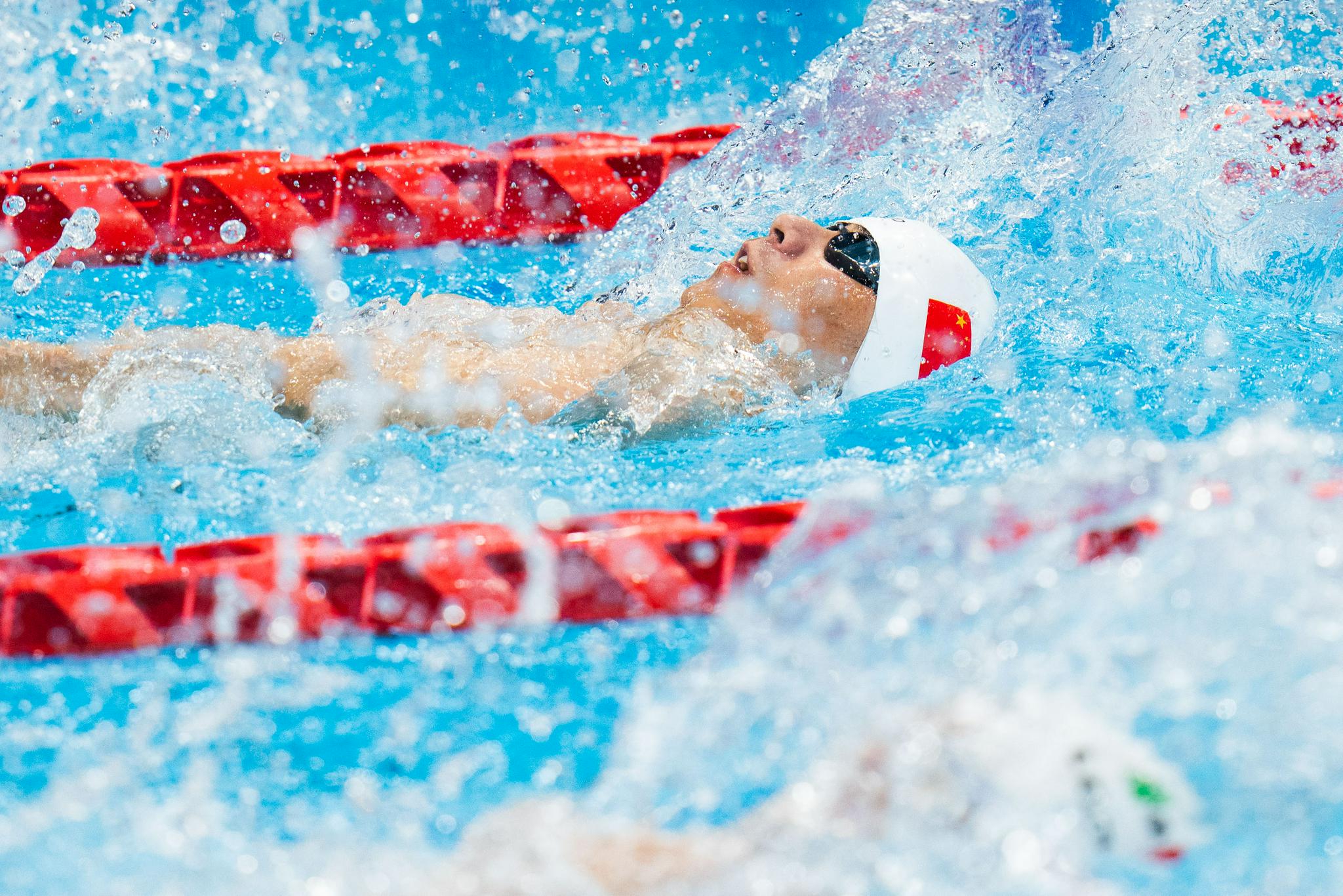 游泳——邹连康夺得男子50米仰泳s3级冠军