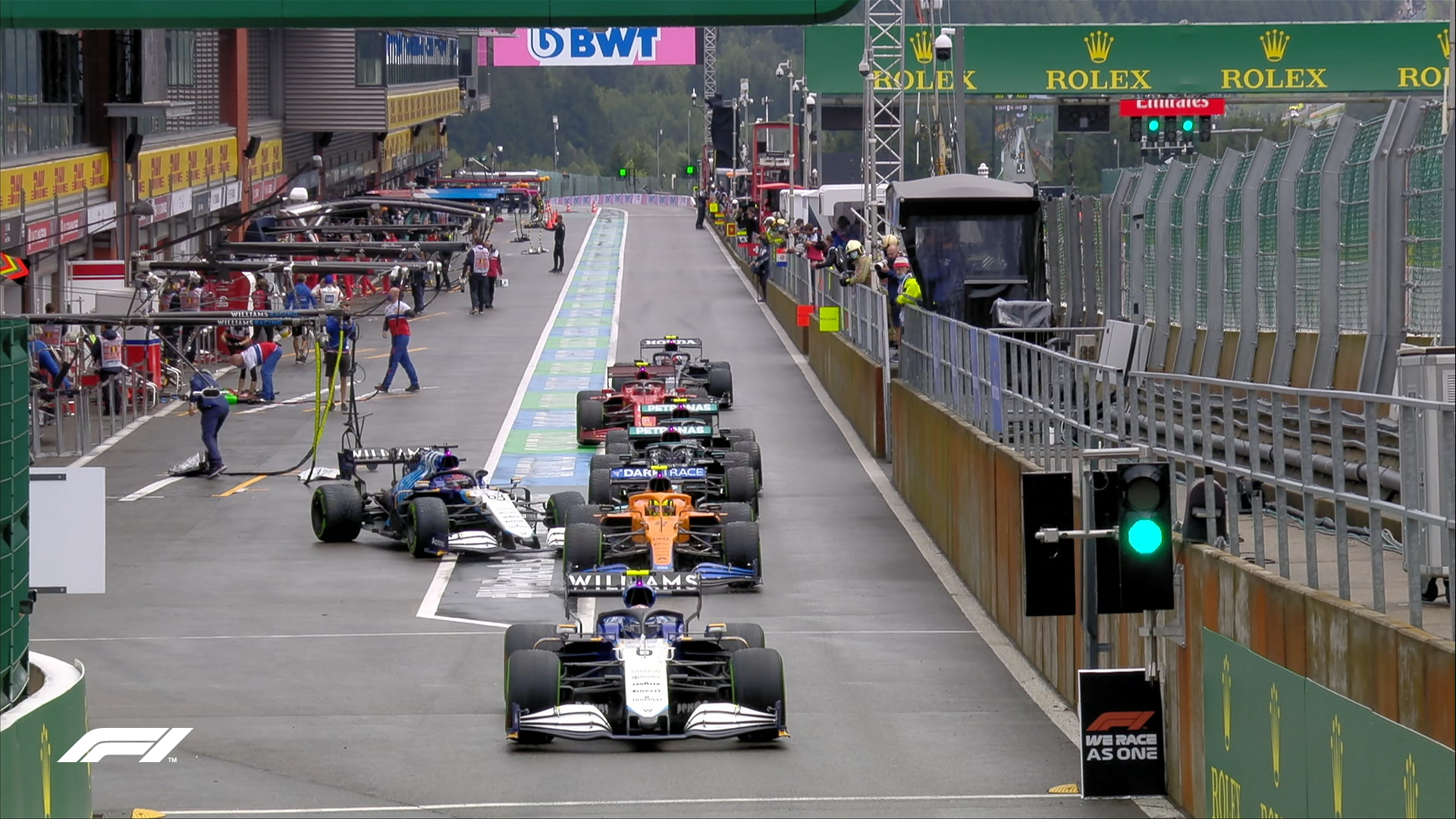 威廉姆斯f1头排发车,勒克莱尔未进q3,这比利时分站很不一样