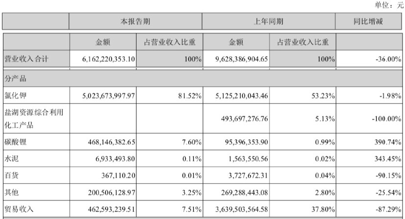 图片:盐湖股份2021年中报