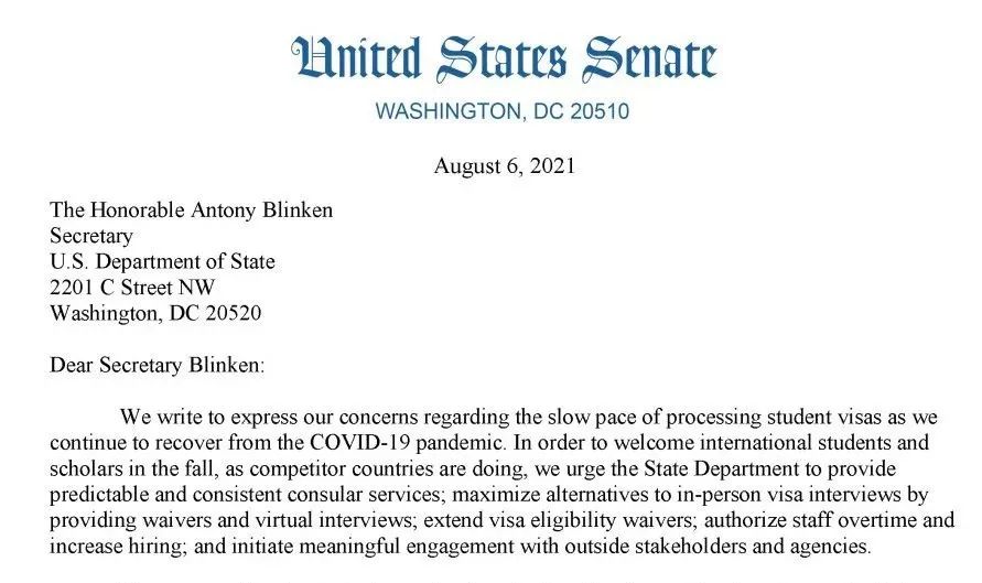 美参议员联名致信协助国际学生赴美，中国驻美使馆发布安全提醒休闲区蓝鸢梦想 - Www.slyday.coM