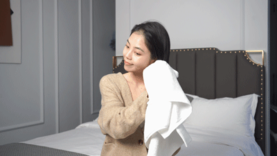 ▲吸水效果堪比干发帽，擦干头发真是分分钟的事