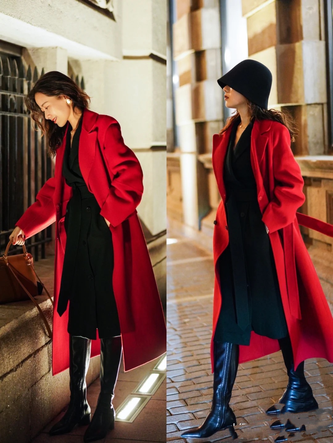 显白提气质的红色大衣怎么搭配更高级几个搭配技巧很重要