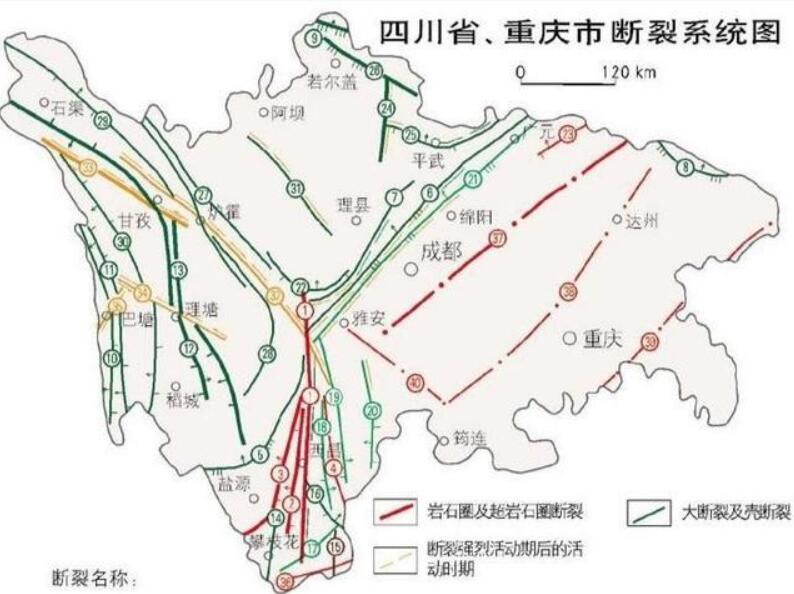 的确,四川的地震带不少,但是四川也很大,在全国所有省份之中,面积大小