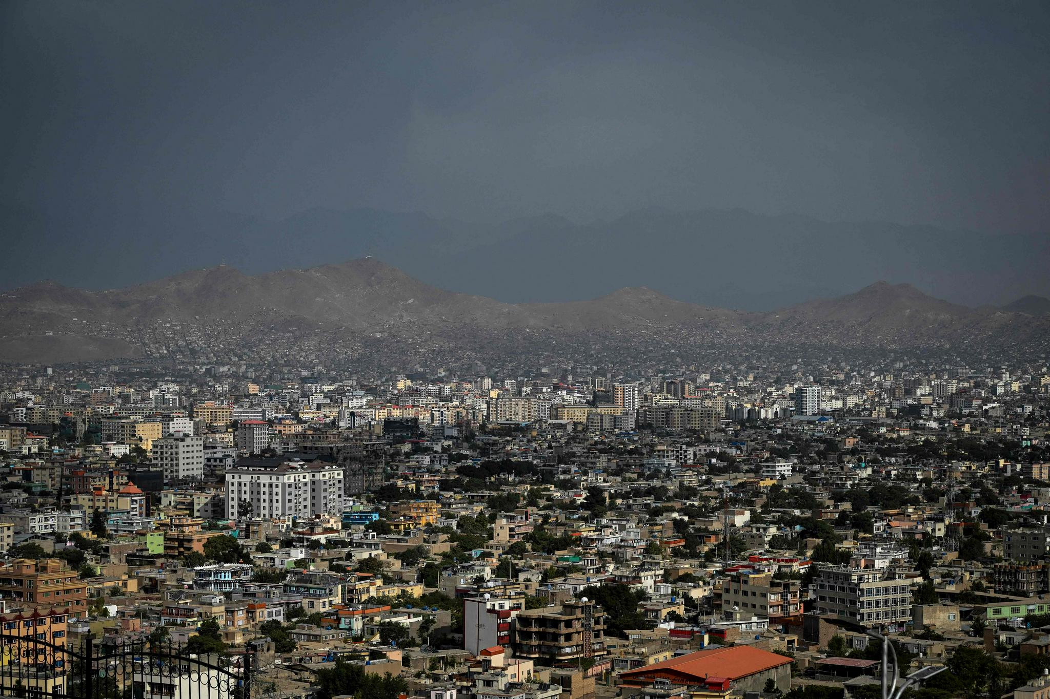 这是8月31日拍摄的阿富汗喀布尔城市景象.
