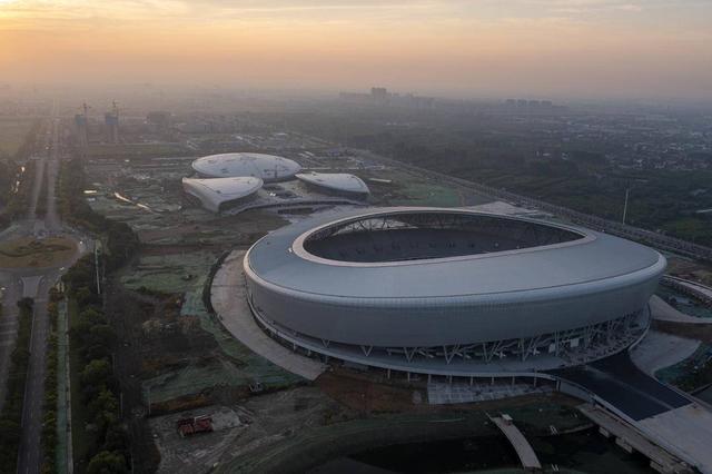 组图江苏泰州体育公园一场三馆项目建设进入冲刺阶段
