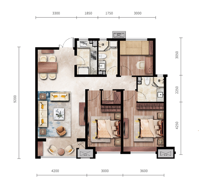 好住丨紧邻生态公园哈尔滨二环旁精装大三室通透宽居美景尽收