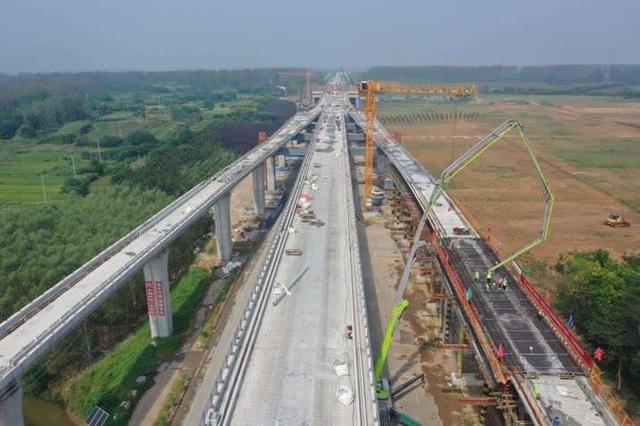 滁宁城际铁路一期桥梁工程全部浇筑完成
