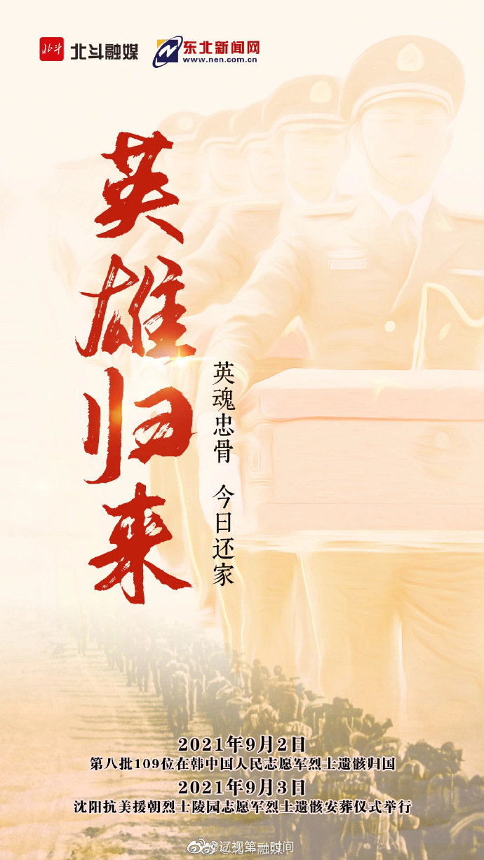 9月2日，第八批在韩中国人民志愿军烈士遗骸即将回国……休闲区蓝鸢梦想 - Www.slyday.coM