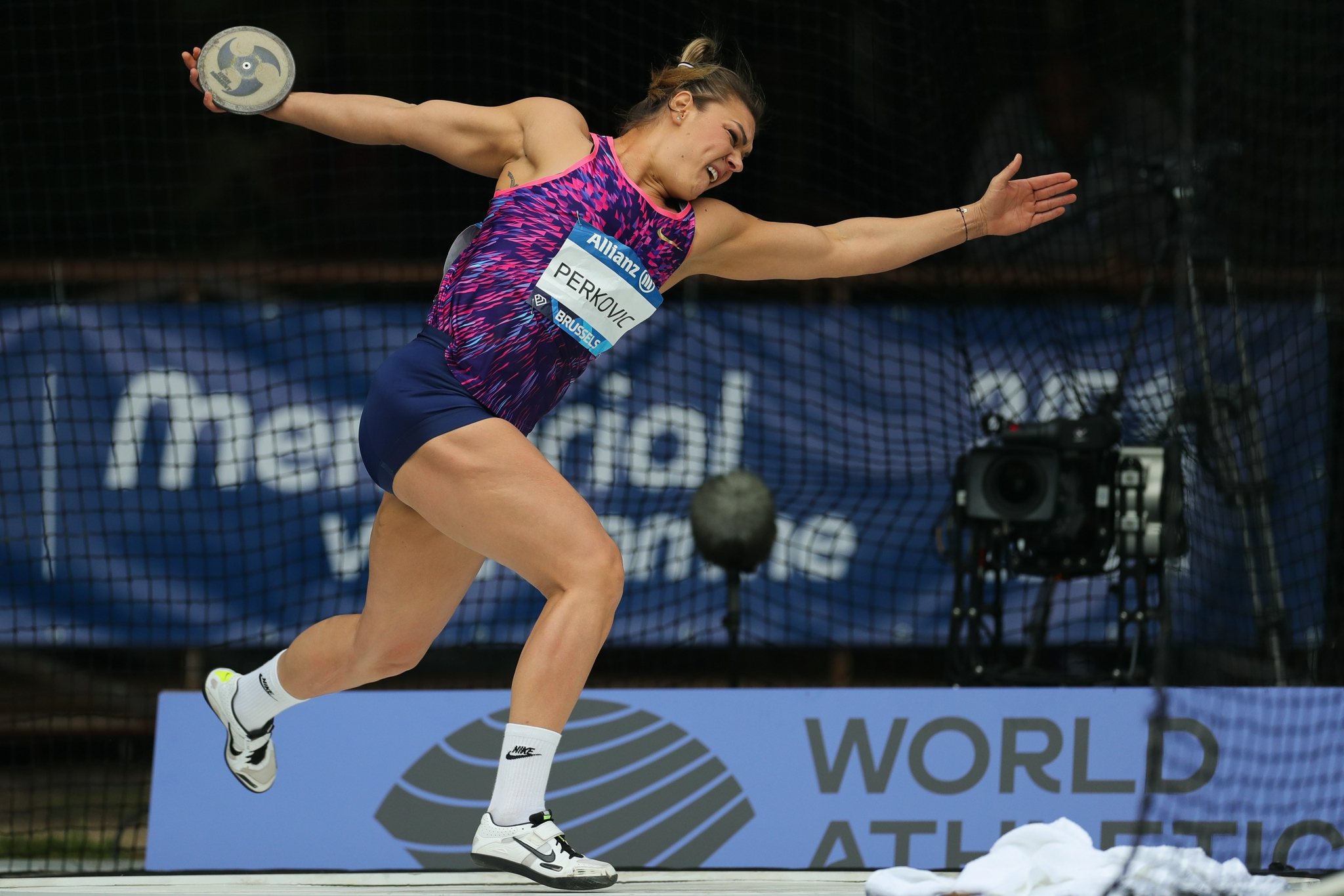 田径——钻石联赛布鲁塞尔站:女子铁饼赛况