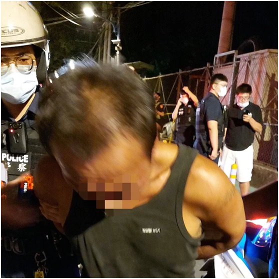 洪姓男子被逮捕（图片来源：台湾《联合报》）
