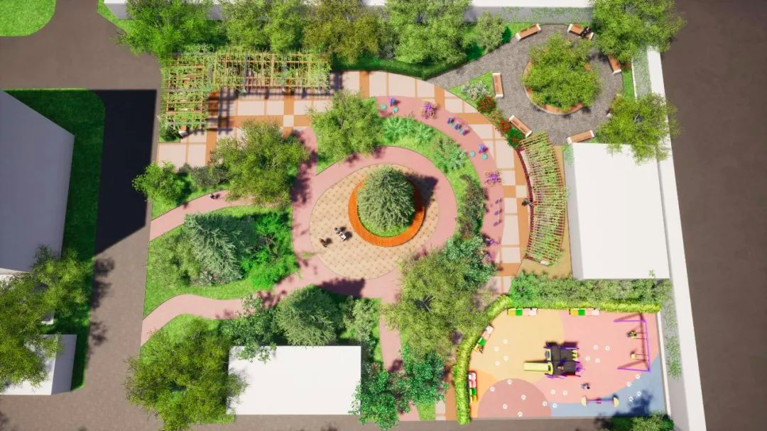 中心活动广场设计规划效果图