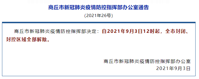 商丘今日全面解封！全国还有7个中高风险地区休闲区蓝鸢梦想 - Www.slyday.coM