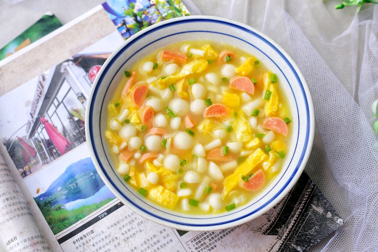 鲜美低脂的白玉菇鸡蛋汤10分钟就做好营养又好喝