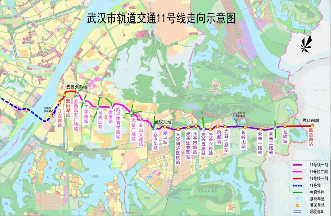 地铁11号线走向示意图