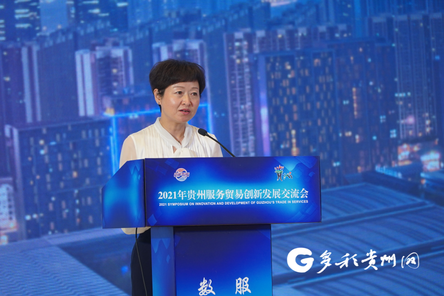 贵阳市副市长刘岚在会上作招商推介"今年服贸会突出数字经济和数字