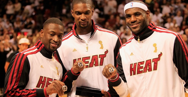近20年NBA三巨头对比，哪一组最强？热火三巨头排第二，第一太强