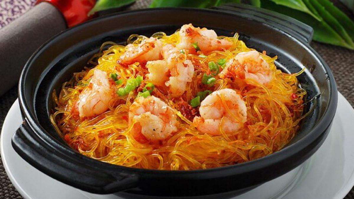 好吃的虾仁粉丝煲