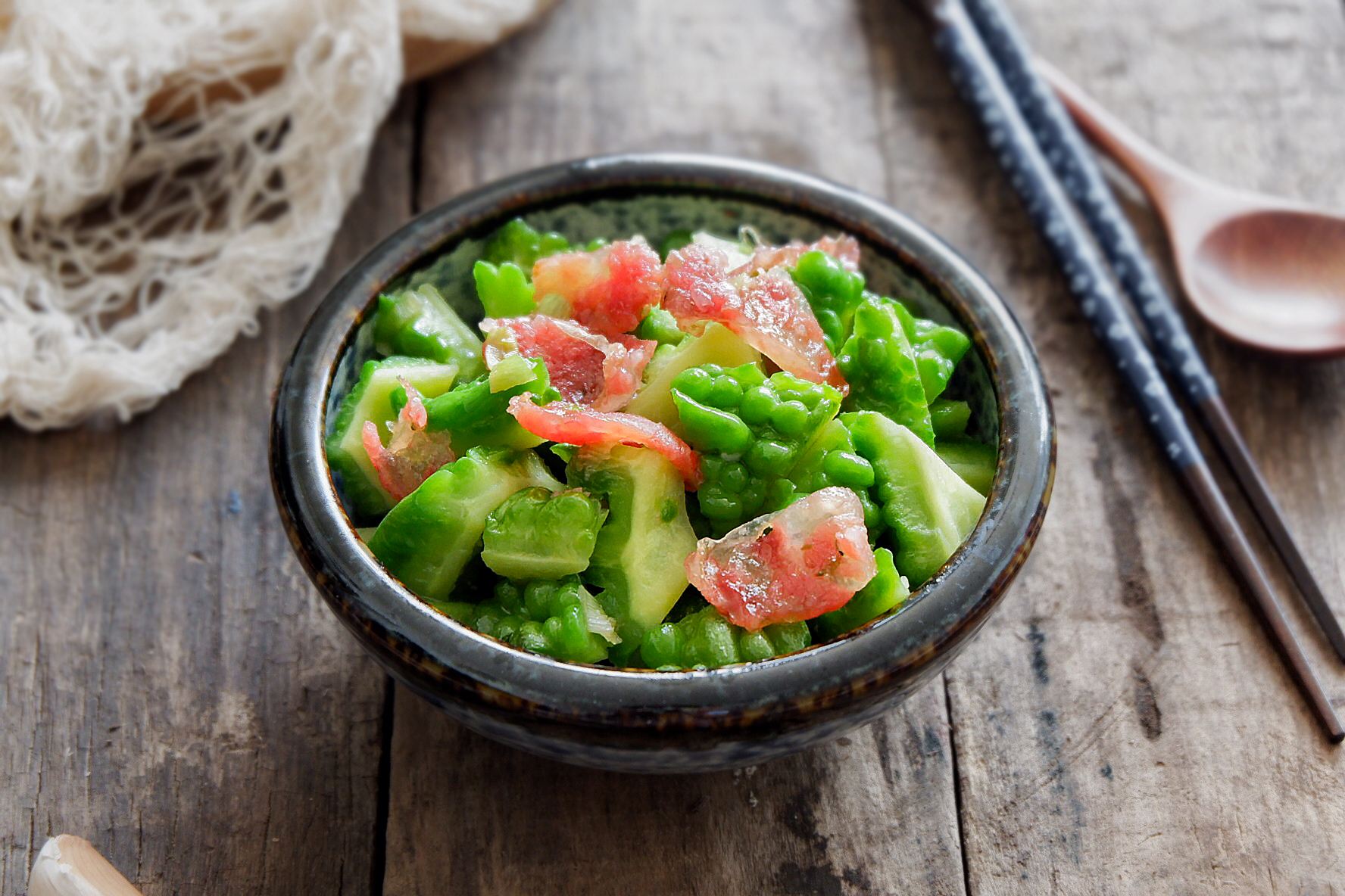 好吃的干煸苦瓜