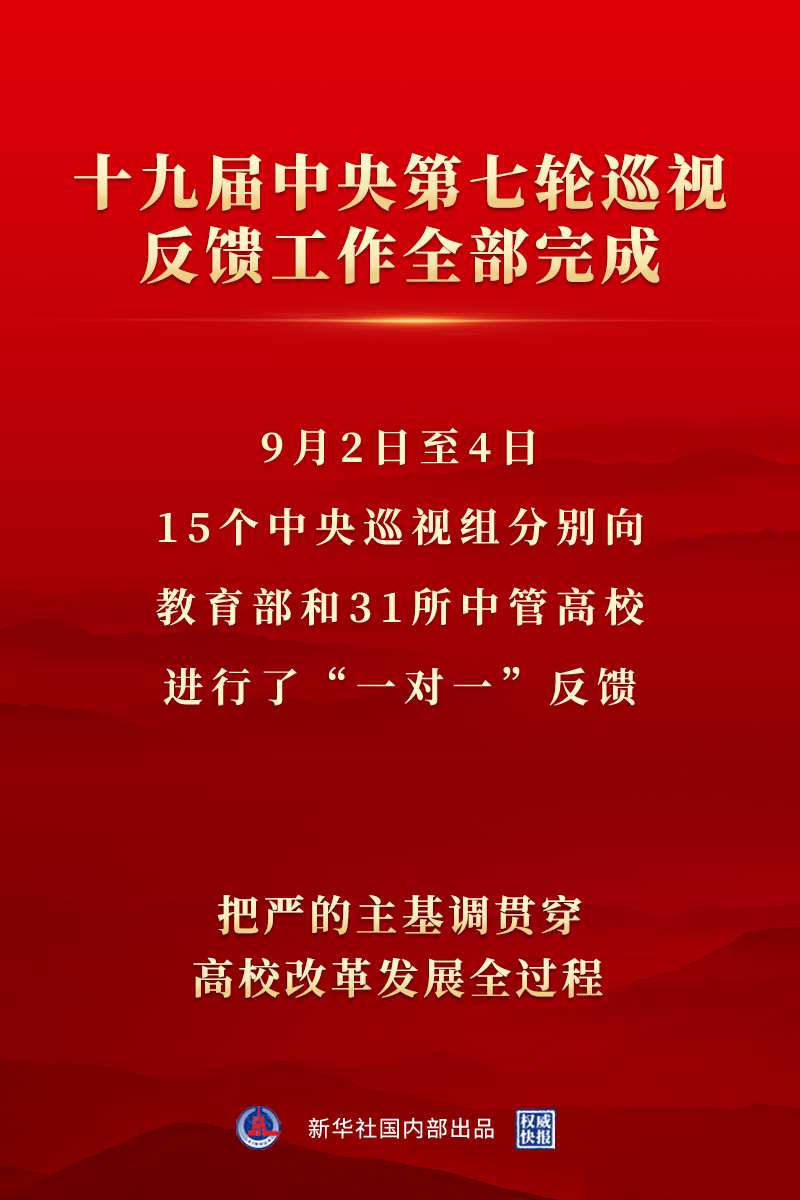 权威快报丨十九届中央第七轮巡视反馈工作全部完成休闲区蓝鸢梦想 - Www.slyday.coM