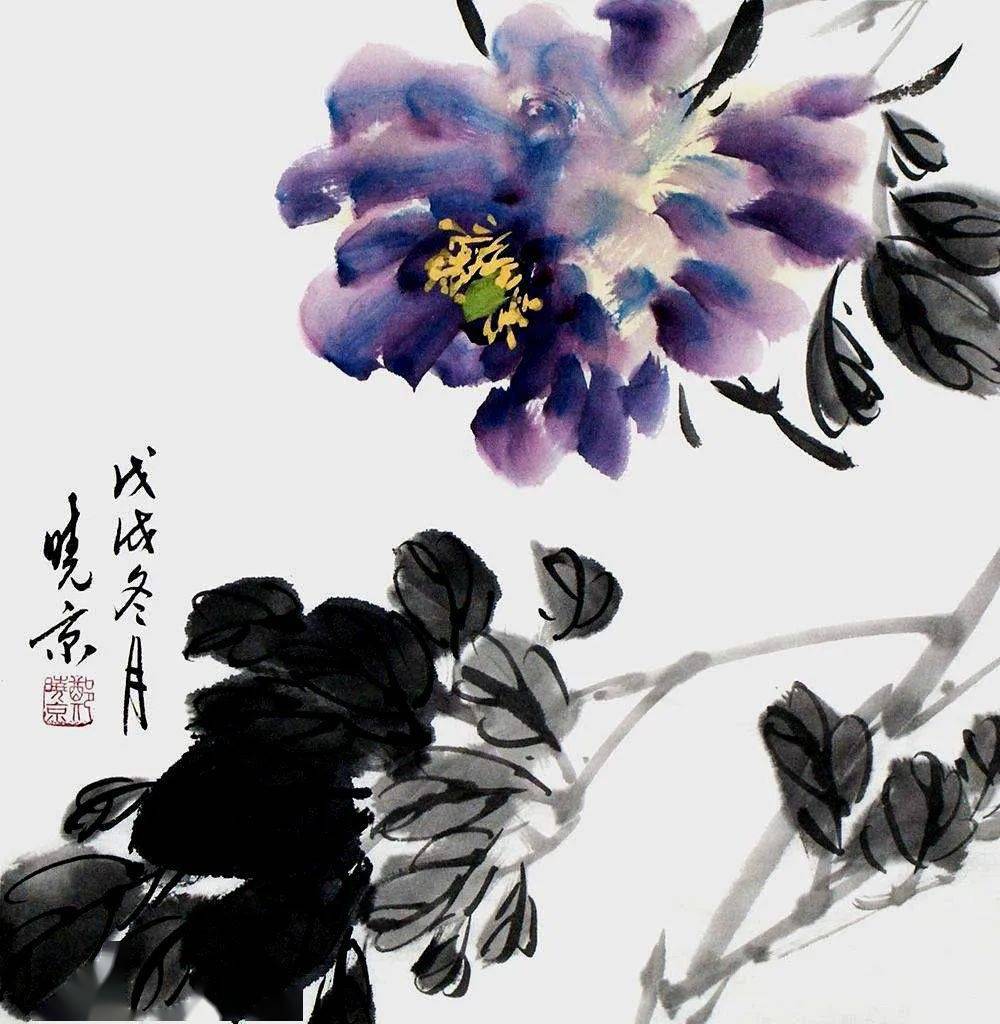 当代画家郑晓京精品花鸟画作品欣赏