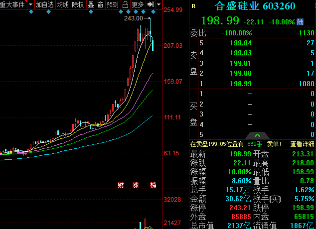 “合盛硅业闪崩跌停：两机构合计抛售超2亿元，沪股通买入