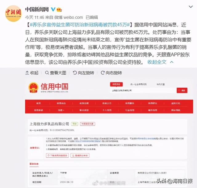 宣传益生菌可防新冠病毒？养乐多关联公司被罚45万休闲区蓝鸢梦想 - Www.slyday.coM