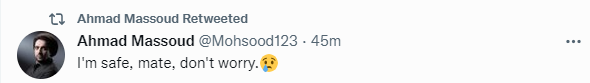 艾哈迈德·马苏德社交媒体截图