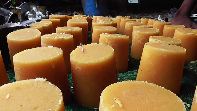 印度甘蔗糖制作过程,纯天然的