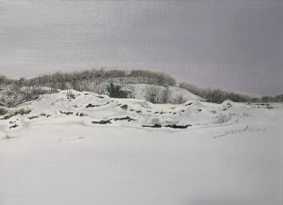 油画 80x200cm 2019年布面油画 80x200cm 2019年《瑞雪初霁》系列之一