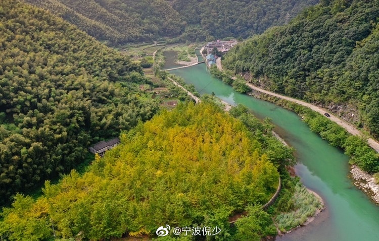 宁波章水入秋后的第一抹金黄