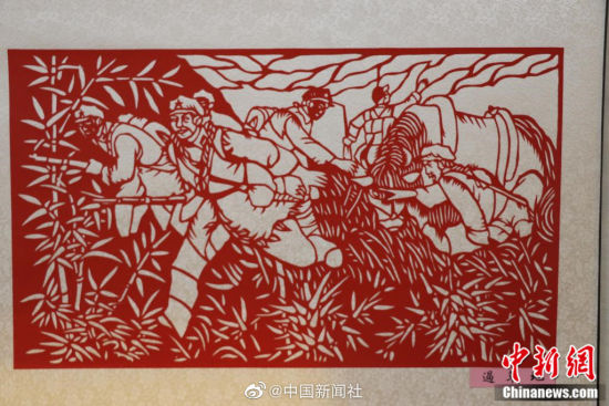 甘肃安定25米剪纸红邀您欣赏非遗长征史