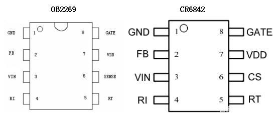 cr6842代替ob2269电源芯片电性基本一致
