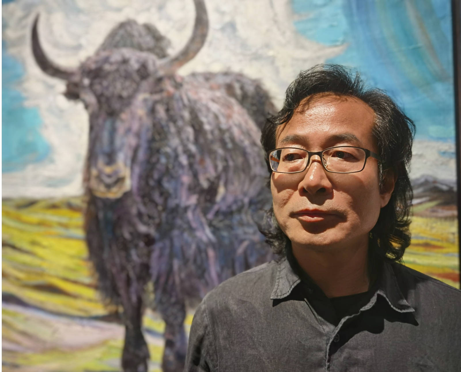 青海画家万江涛绘画作品展在西宁开展