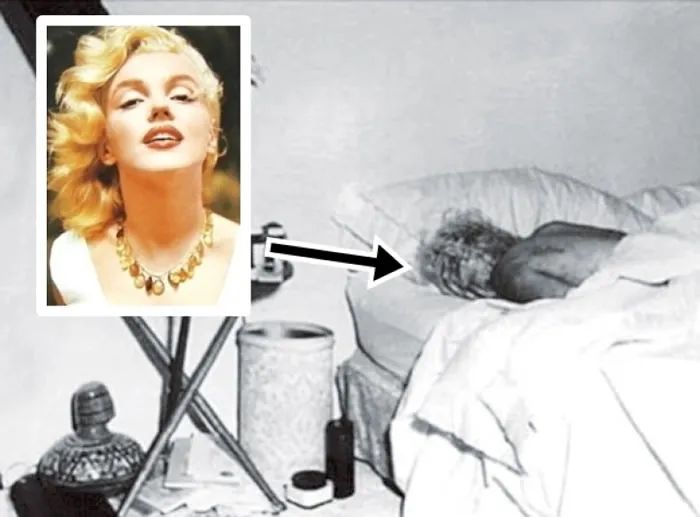 1962年梦露死亡现场老照片姿势古怪44年后警方才公布死因