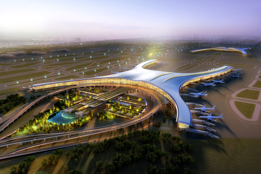 重庆江北机场全景图图片