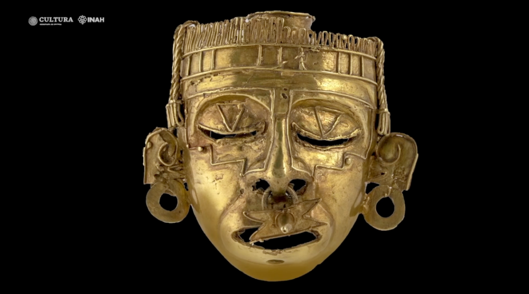 (墨西哥国家文物局提供)出土于古埃及法老图坦卡蒙墓葬的金面具被认为